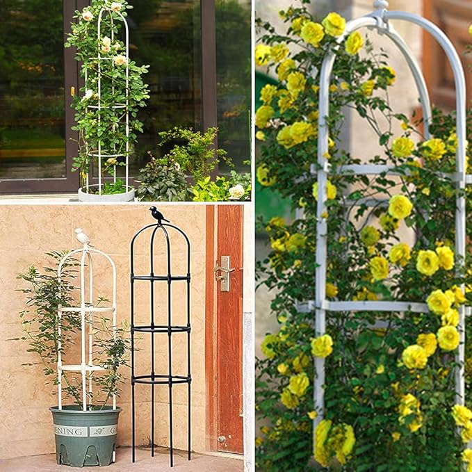 Garden Trellis for Climbing Plants, Rustproof Metal Pipe - Image 4