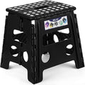 Delxo Folding Step Stool, 13 inch Non-Slip Foldable Stools Up to 300 LBS by Delxo