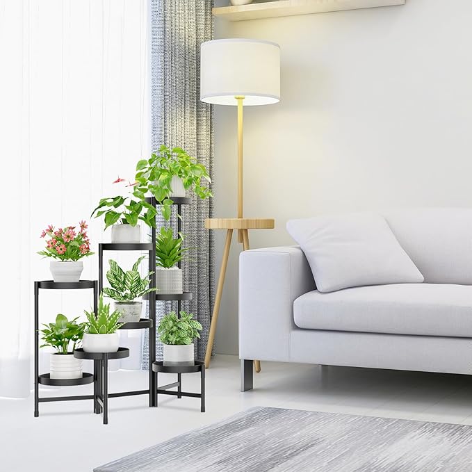 iDavosic.ly Plant Stand Indoor Outdoor, 8 Tier Corner Metal Flower Display - Image 7
