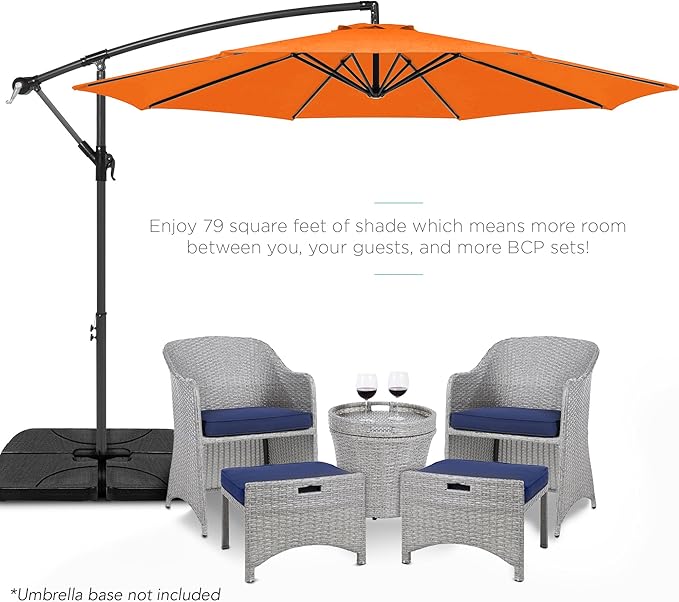 Best Choice Products 10ft Offset Cantilever Hanging Market Patio Umbrella - Image 2