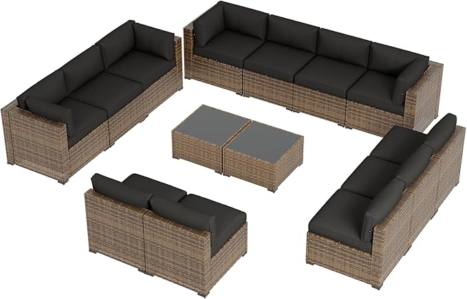 Aoxun Patio Furniture Sets, 14-Piece Outdoor Patio Furniture - Image 9