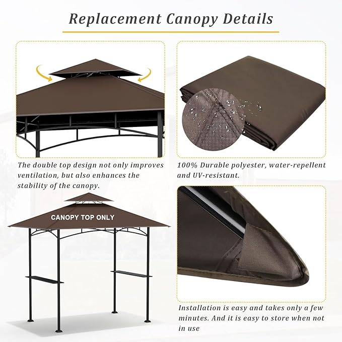 Grill Gazebo Replacement Canopy Top - Image 4