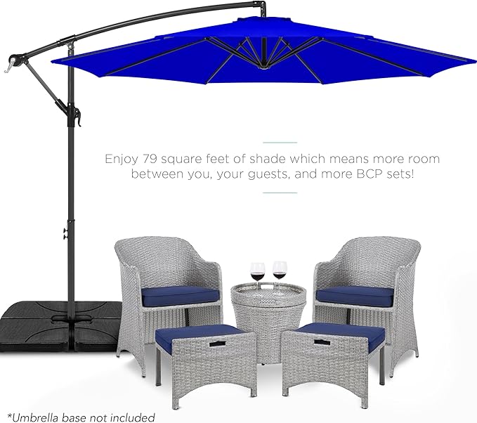 Best Choice Products 10ft Offset Cantilever Hanging Market Patio Umbrella - Image 2