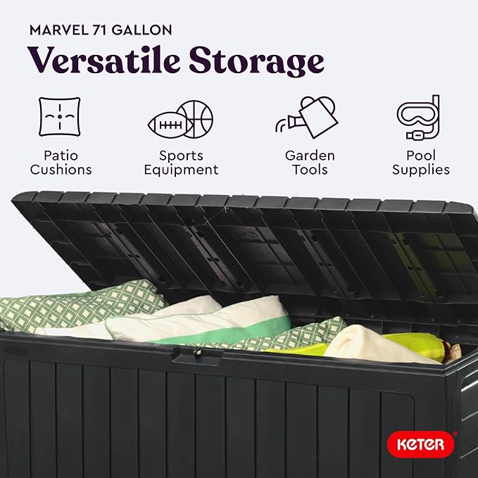 Keter Marvel Plus 71 Gallon Resin Outdoor Storage Box - Image 4