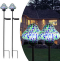 Solar Outdoor Lights Decorative Solar Glass Mushroom Lights Waterproof LED by Afirst