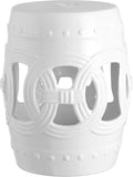 JONATHAN Y TBL1022A Lucky Coins 16" Chinese Ceramic Drum Indoor/Outdoor Garden by JONATHANY