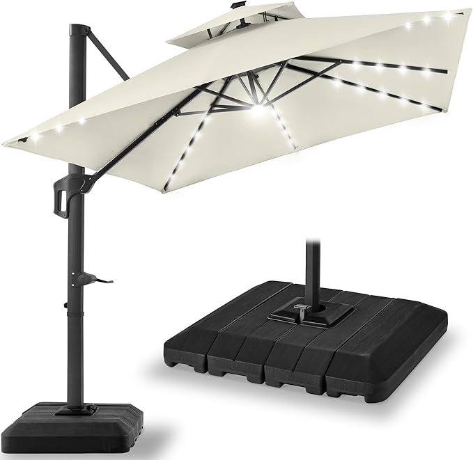 Best Choice Products 10x10ft Cantilever Patio Umbrella w/Base Included by BestChoiceProducts