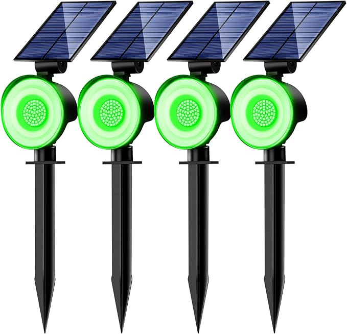 nipify 4 Pack Solar Lights Outdoor Waterproof, 53 LED Solar Spot Lights by Nipify