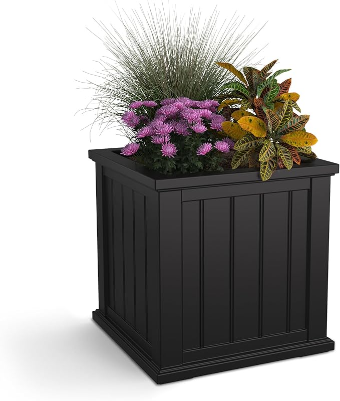 Mayne Cape Cod 20-Inch Square Planter – Self-Watering, Weather-Resistant Planter by Mayne