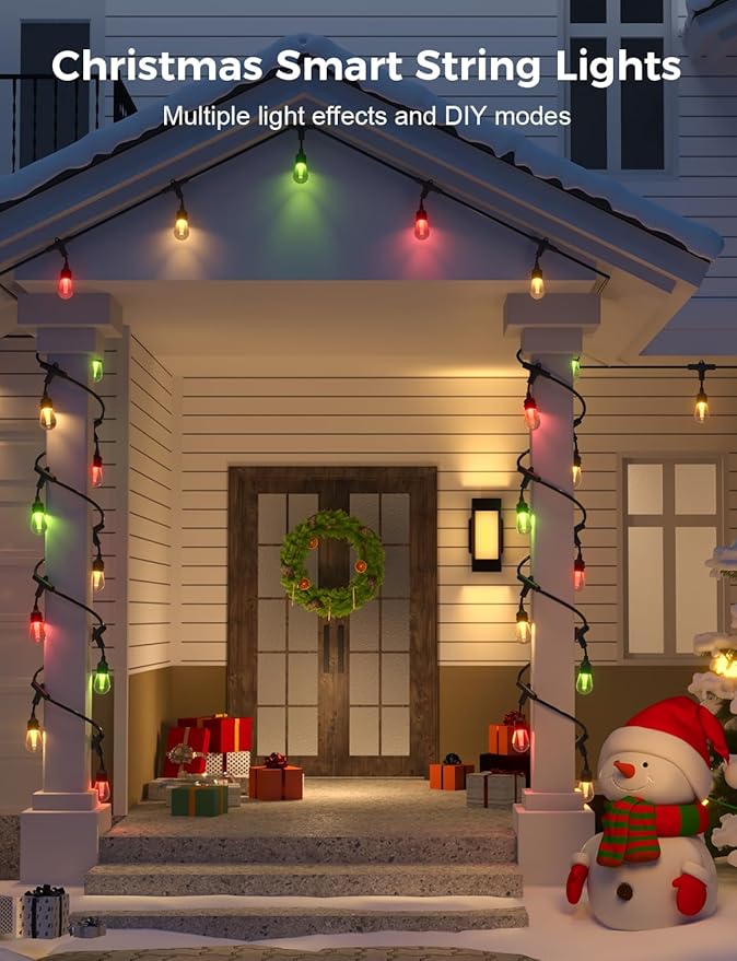 XMCOSY+ Smart Outdoor String Lights, 72.5Ft Patio Lights Waterproof, App Control - Image 9