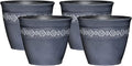 Classic Home and Garden Corinthian Resin Flower Pot Planter, Storm Blue by ClassicHomeandGarden