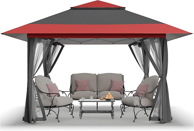 CROWN SHADES 13x13 Pop Up Gazebo, Canopy Tent, Gazebos on Clearance by CrownShades