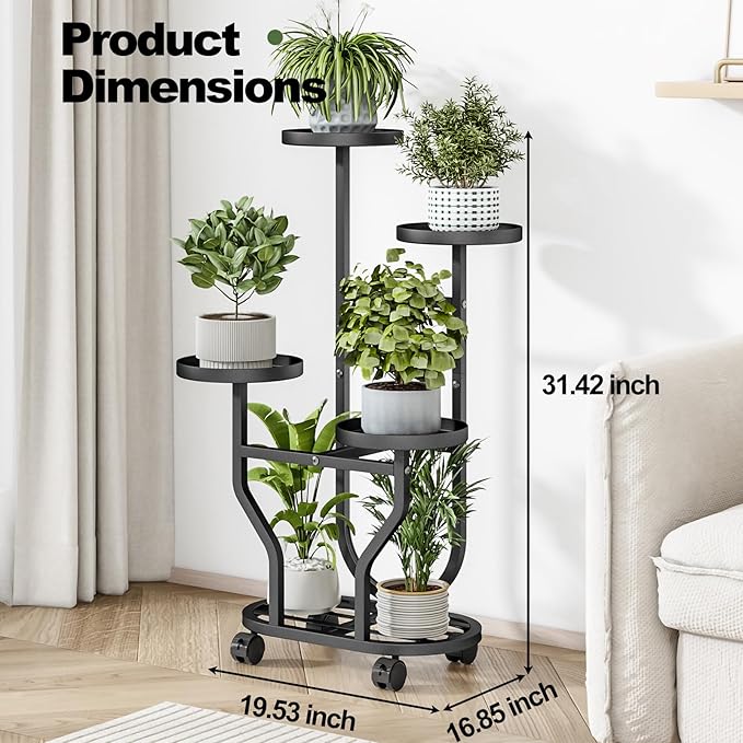 Plant Stand Indoor Outdoor 4 Tier Flower Holder - Image 2