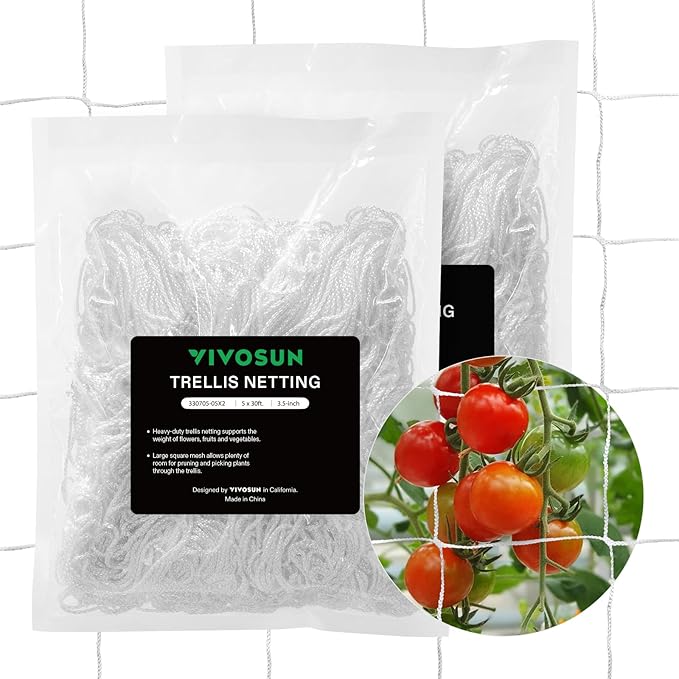 VIVOSUN 5 x 30 ft. Plant Trellis Netting, Heavy-Duty Polyester Grow Net by VIVOSUN