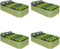 4-Pack Galvanized Raised Garden Bed 8x4x1.5 | 10x2x1.5 ft, Modular Raised by Annoell