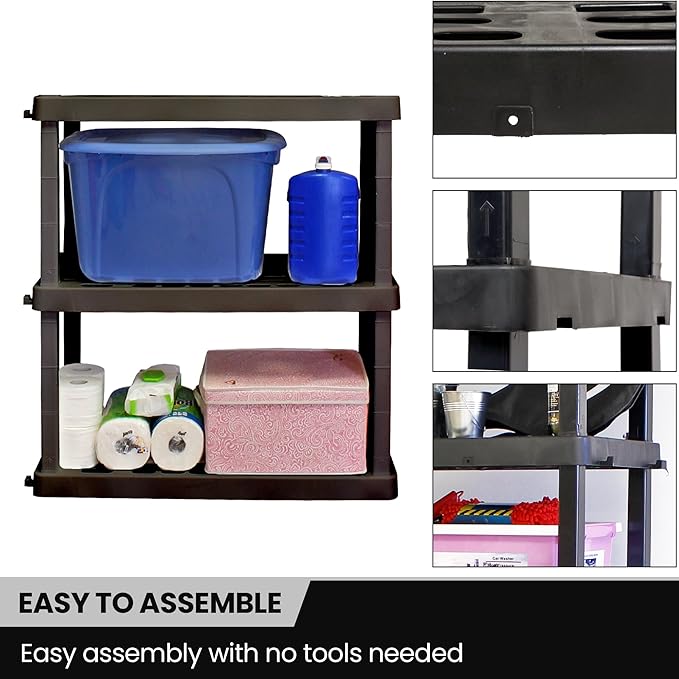 Oskar Heavy Duty Plastic Storage Shelves- - Image 5