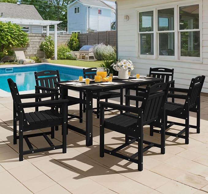 Ciokea Outdoor Patio Dining Chair, HDPE Porch Chairs - Image 9