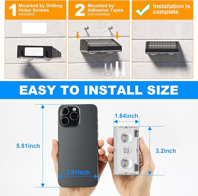 NIORSUN Solar Fence Lights, 16 Pack Deck Light, Led Lights Warm White Outdoor - Image 6