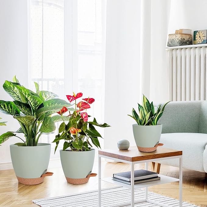 Planters for Indoor Plants, 8/7/6.5/6/5.5/5 Inch Self Watering Planters - Image 6