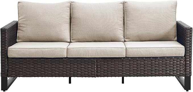 Belord Outdoor Couch Patio Furniture: Wicker Patio Sofa by Belord