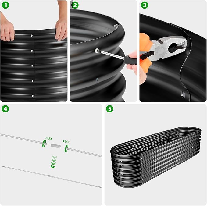 Land Guard 8×2×2ft Galvanized Raised Garden Bed Kit, Raised Garden Boxes Outdoor - Image 4