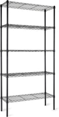 Amazon Basics 5-Shelf Adjustable Heavy Duty Steel Wire Storage Shelves by AmazonBasics