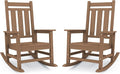 KINGYES Oversized Outdoor Rocking Chair Set of 2, All-Weather Patio Rocking by KINGYES