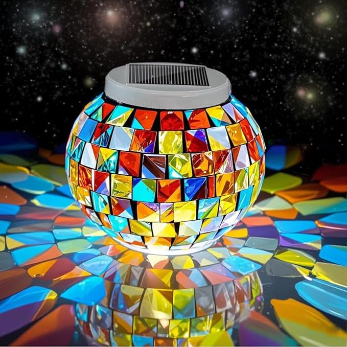 Aukora Color Changing Solar Powered Glass Ball Garden Lights, Table Lamps by AUKORA