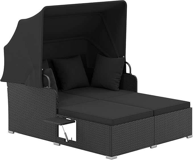 Tangkula Patio Rattan Daybed by TANGKULA