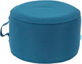 QILLOWAY Indoor/Outdoor Inflatable Stool, Round Ottoman, All Weather Foot Rest by QILLOWAY