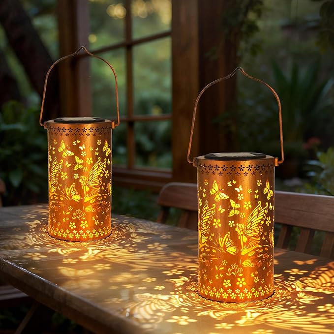 Solar Lanterns Outdoor Hanging Lantern Lights, Fairy Metal Decor - Image 8