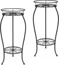 FaithLand 2 Pack Metal Plant Stands, Tall Planter Holder Indoor Outdoor by FaithLand