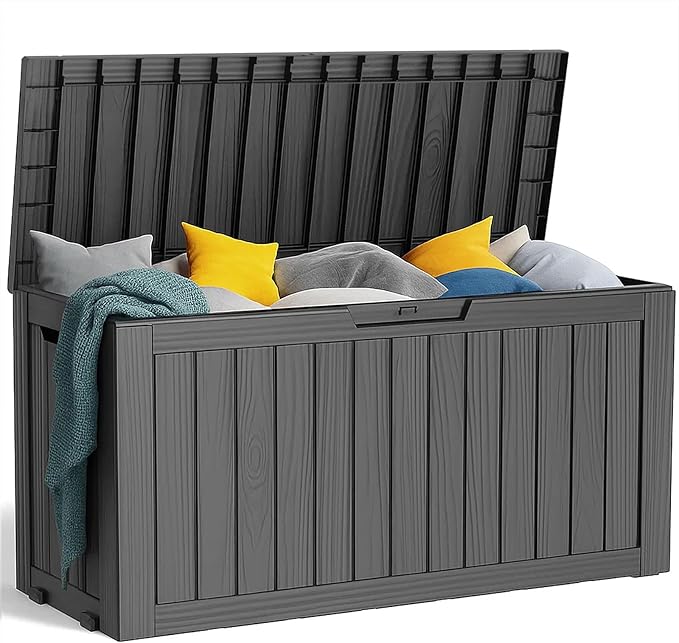 75 Gallon Resin Deck Box, Lockable Patio Outdoor Storage Box by OutdoorLivingPerfected