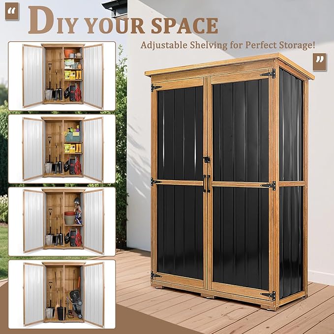PetsCosset 46" L Large Outdoor Storage Cabinet - Image 4