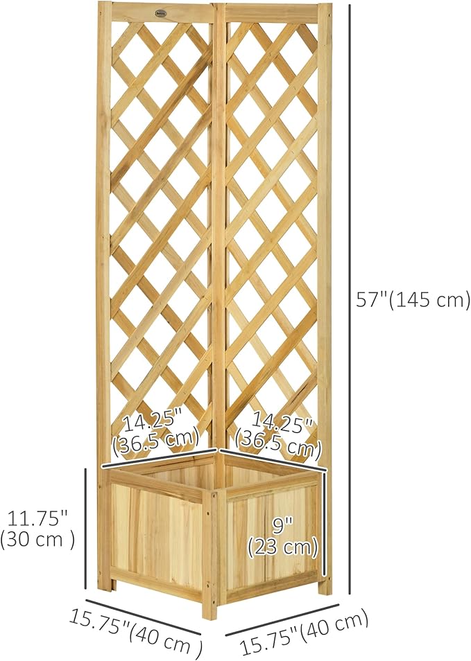 Outsunny Wooden Raised Garden Bed - Image 7