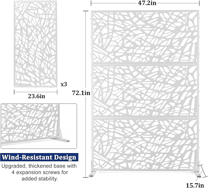 Outdoor Privacy Screen, Freestanding Privacy Fence Panels - Image 5