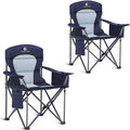 ALPHA CAMP Heavy Duty Camping Chair 500LBS Capacity, Oversized Folding Chair by ALPHACAMP