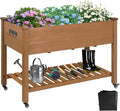 Raised Garden Bed with Legs & Wheels –, Outdoor Elevated Planter Box with by Ketive