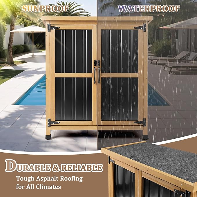 PetsCosset Weatherproof Outdoor Storage Cabinet - Image 8