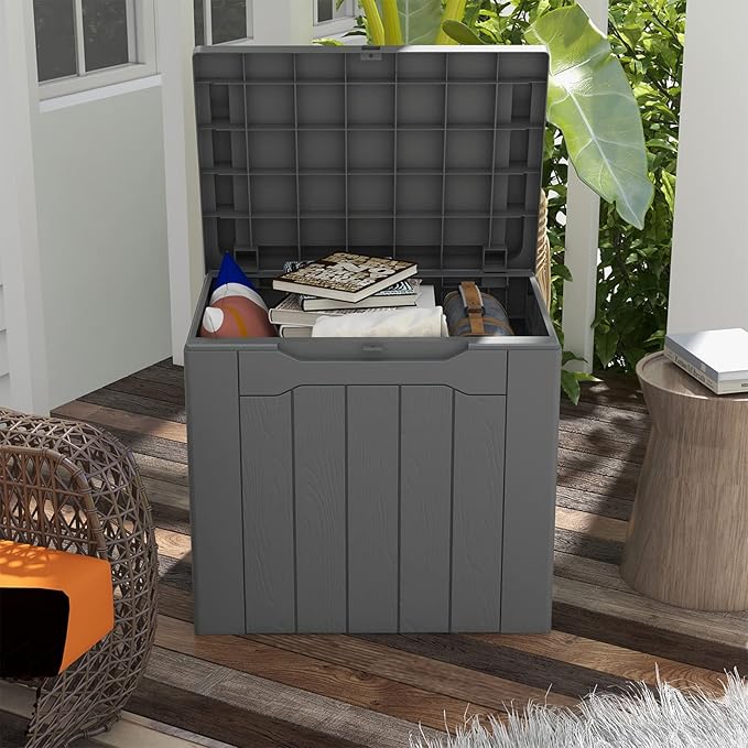 Patiowell 30 Gallon Resin Deck Box, Outdoor Storage Box - Image 2