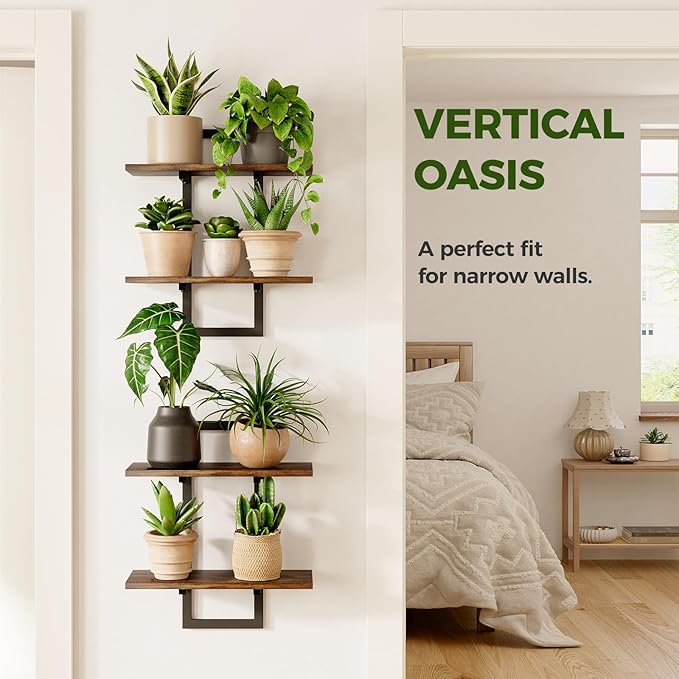 Bamworld Floating Shelves for Wall Planters for Indoor Plants Hanging Shelves - Image 6