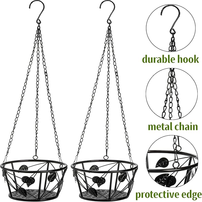 Goaste 2 Pack Metal Plant Hanger, Hanging Plant Holder - Image 3