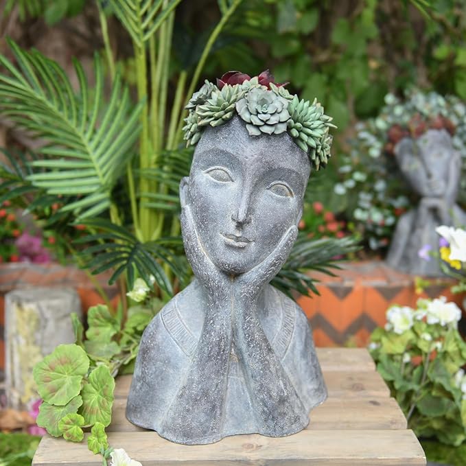 Newman House Studio Face Cactus Succulents Planter Pot - Image 5