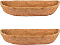 2 pcs Garden Coconut Planter Liners Preformed Window Box Liners Natural Trough by boUod