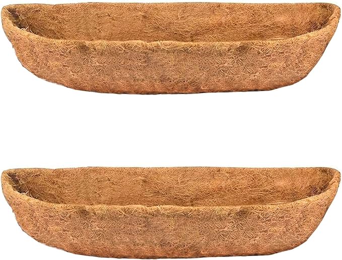 2pcs 48" Garden Coconut Planter Liners Preformed Window Box Liners Natural by boUod