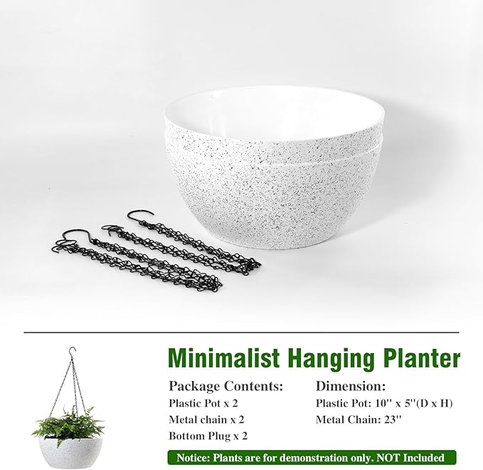 10 inch Hanging Planters for Outdoor Indoor Plants - Image 4