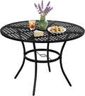 VINGLI 42" Round Outdoor Dining Table by VINGLI