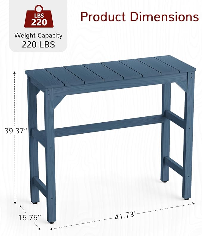 Stoog All-Weather Patio Bar Set, 3-Pieces Outdoor Bar Table and Stools Set - Image 2