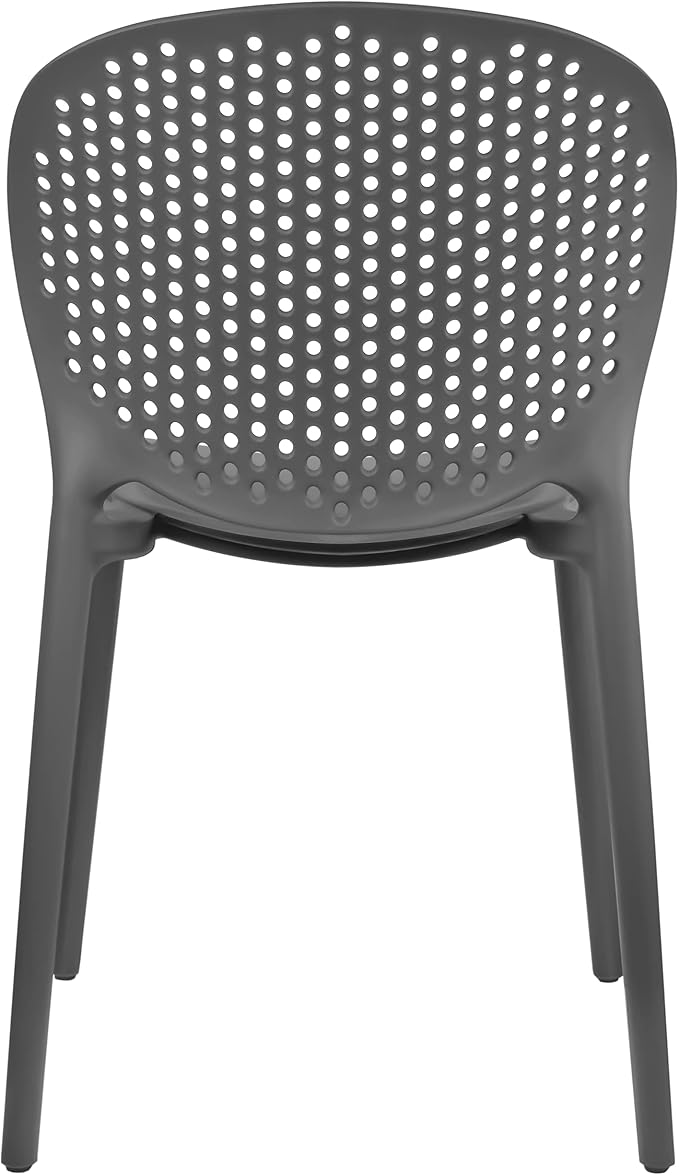 2xhome Set of 2 Patio Dining Chairs | Modern Stackable Outdoor Pool Side Chair - Image 8
