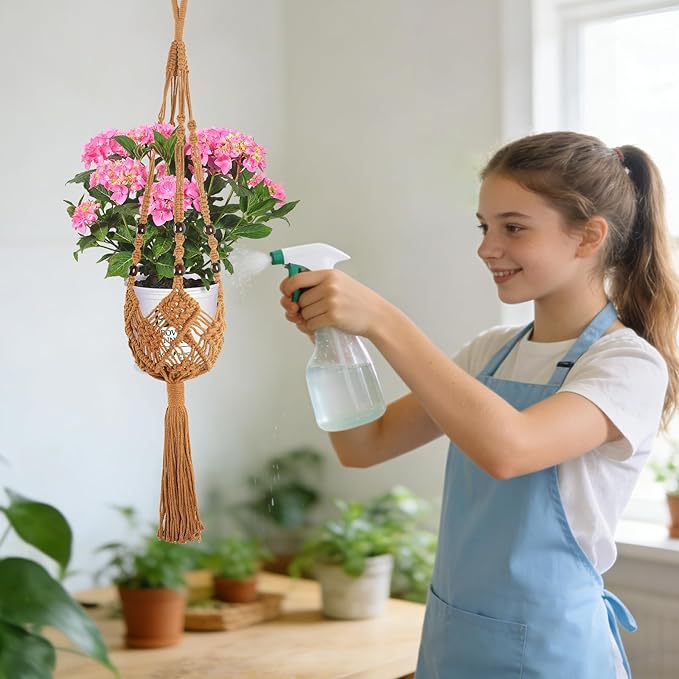 Augshy Jute Crochet Macrame Plant Hangers - Image 6